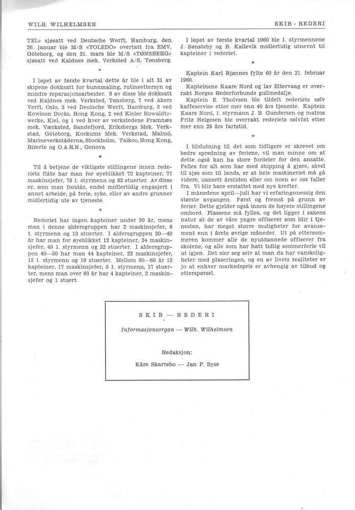 Wilh  Wilhelmsen, Oslo 19 10 1 4 0 6