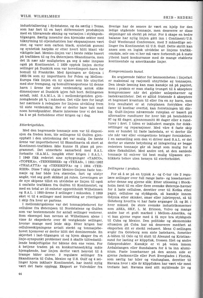 Wilh. Wilhelmsen, Oslo 4. 1961 - 44