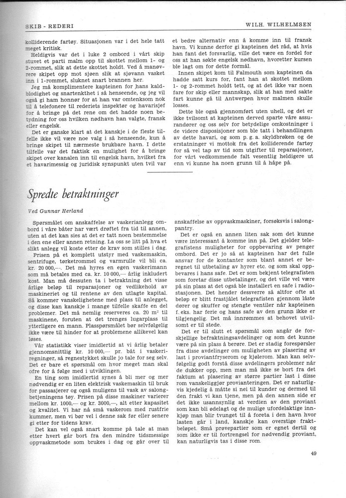 Wilh. Wilhelmsen, Oslo 4. 1961 - 49