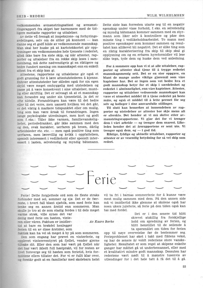 Wilh. Wilhelmsen, Oslo 4. 1961 - 53