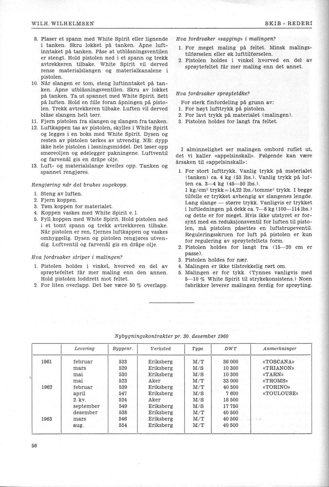 Wilh. Wilhelmsen, Oslo 4. 1961 - 56