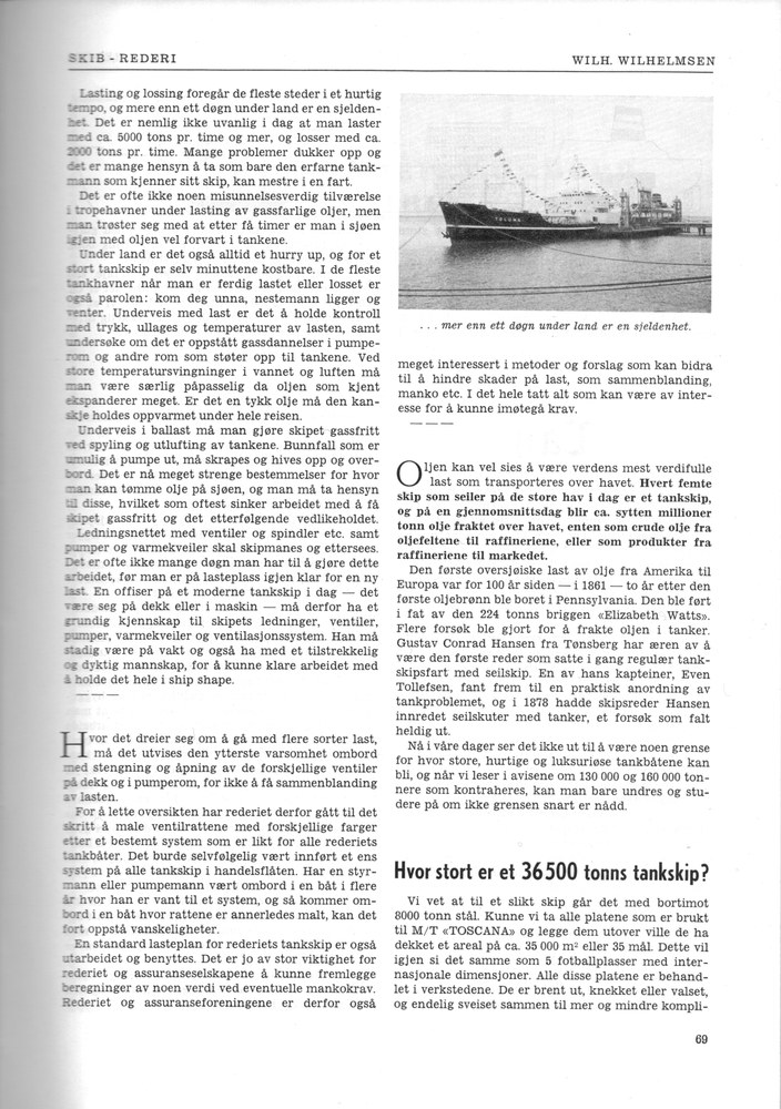 Wilh. Wilhelmsen, Oslo 5. 1961 - 69