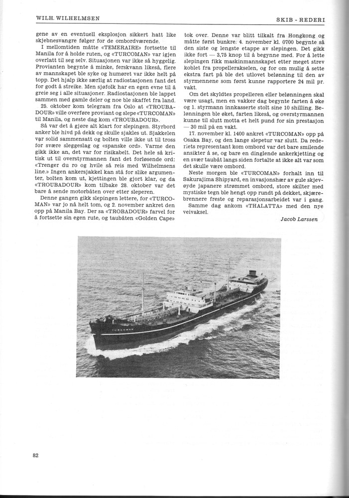 Wilh. Wilhelmsen, Oslo 5. 1961 - 82